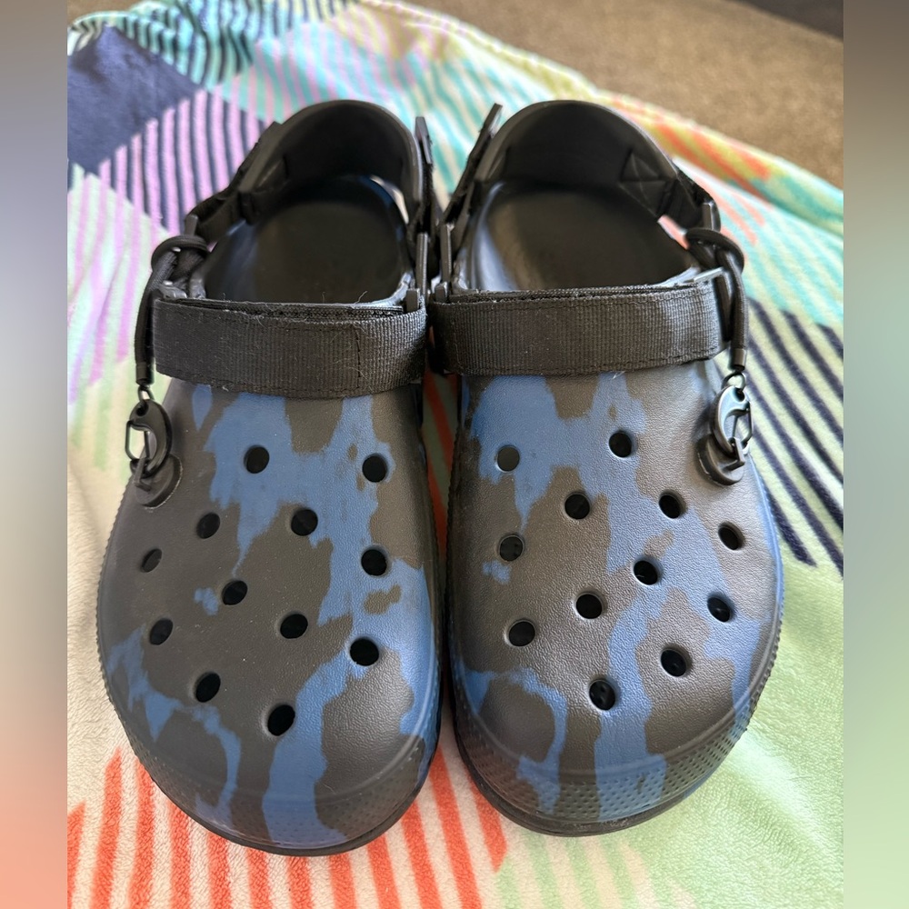 CROCS Post Malone X Black and Blue Clogs for Men